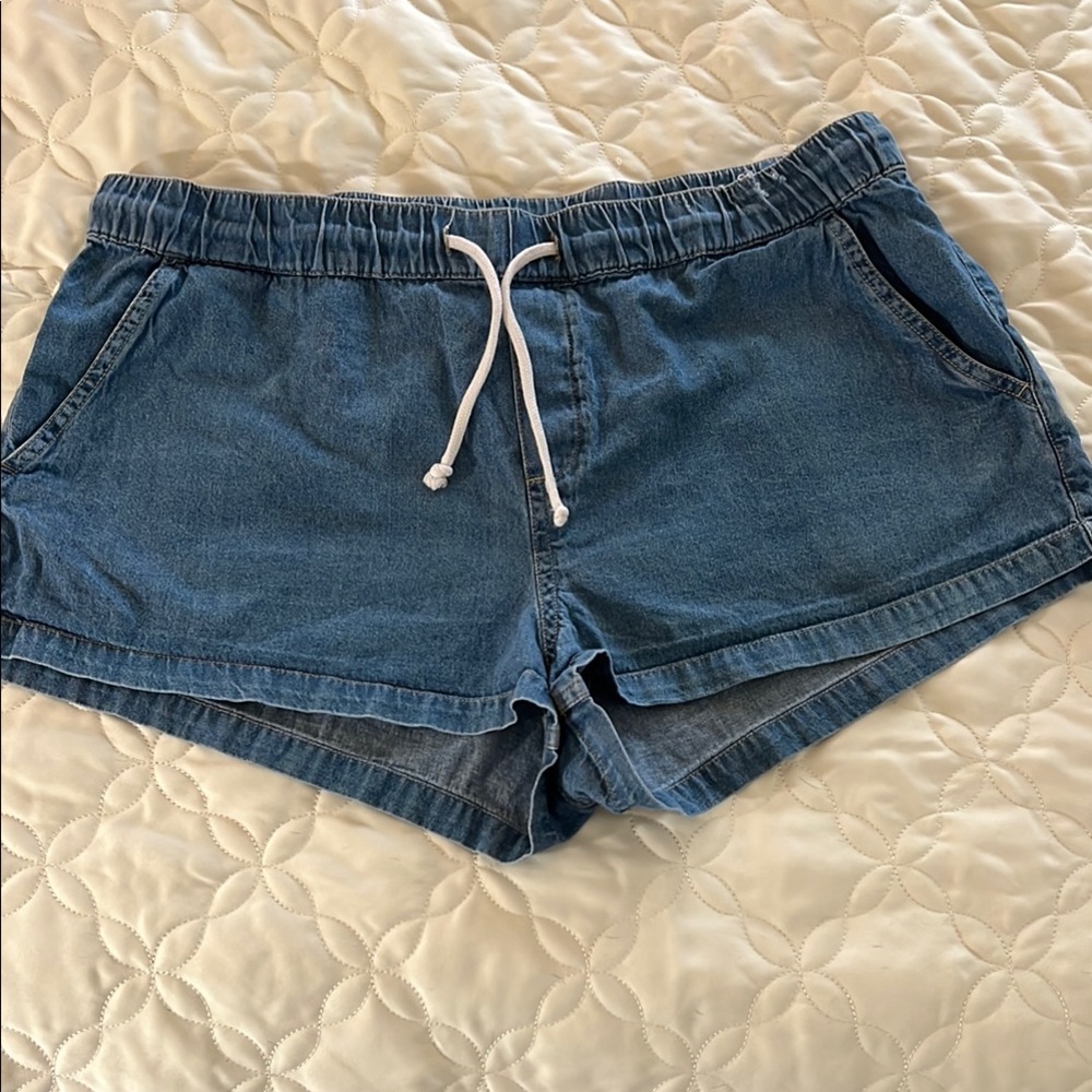 Roxy Women's Blue Denim Drawstring Shorts